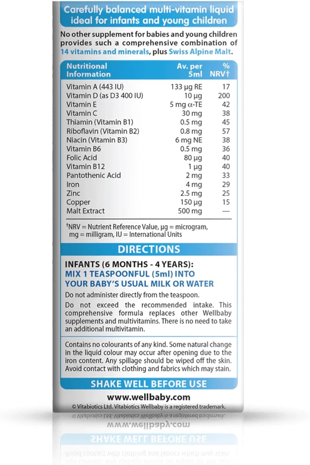 Vitabiotics Wellbaby Multi-Vitamin Liquid, 150ml,