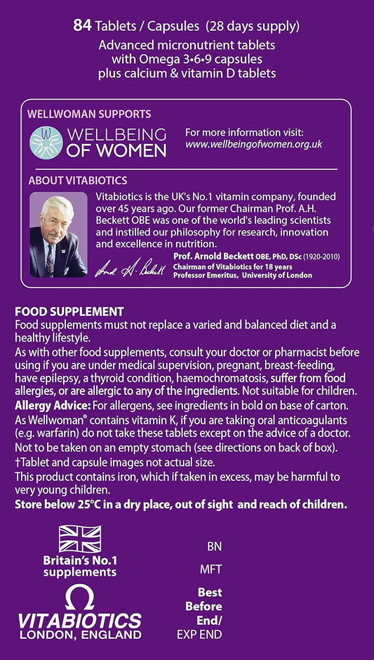 Wellwoman Max Multivitamin Tablets for Women,84 Count