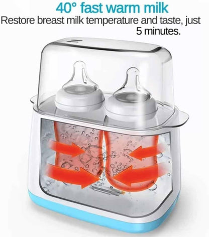Bottle Warmer 6 in 1 Baby Bottle Sterilizer with Timer, Digital Display and Temperature Control, for Warming Milk