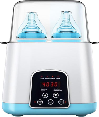 Bottle Warmer 6 in 1 Baby Bottle Sterilizer with Timer, Digital Display and Temperature Control, for Warming Milk