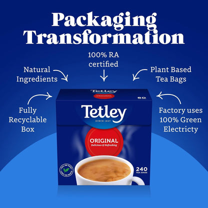 Tetley Original Black Tea Bags - Full Flavoured British Brew