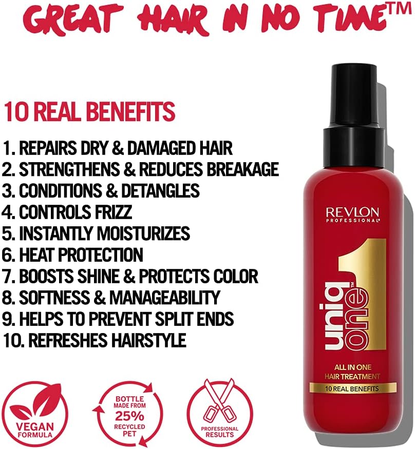 REVLON PROFESSIONAL Uniqone Hair Treatment, Moisturizing Leave-in Hair Treatment