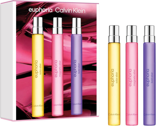 Calvin Klein Euphoria Elixir Intense Parfum Trio Set, Bold, Magnetic and Solar, Ambery Fragrance with Orchid and Vanilla