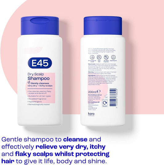 E45 Dry Scalp Shampoo for Very Dry, Itchy and Flaky Scalp - Anti Dandruff Shampoo