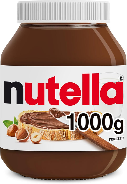 Nutella Hazelnut Chocolate Spread for Breakfast Toasted Bread, Pancakes and Snacks, Unique Taste and Pleasurable Experience, 1kg