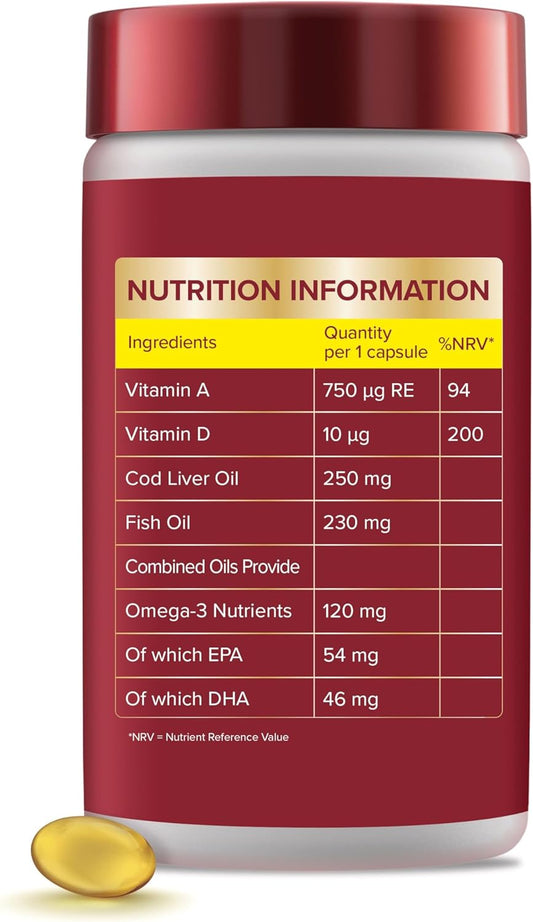 Seven Seas Cod Liver Oil One-A-Day Omega-3 Fish Oil and Vitamin D