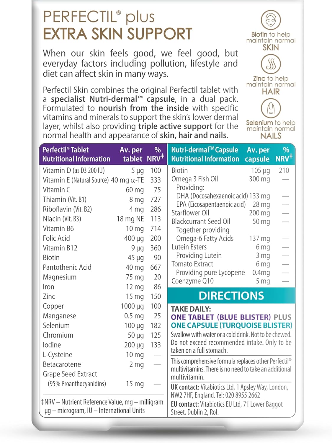 Perfectil Skin Beauty Supplement Tablets