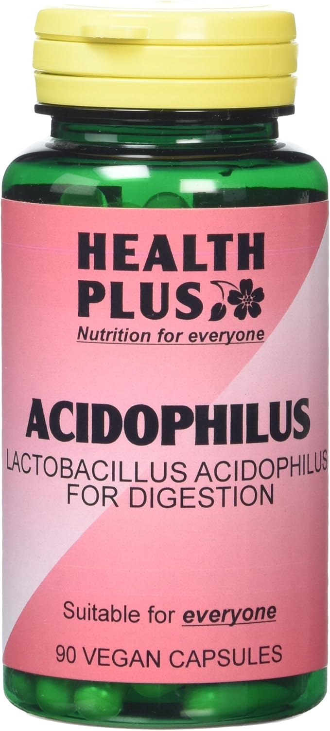 Health Plus Acidophilus Probiotic : Digestive Health Supplement : 90 Gelatin Free Capsules