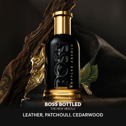 BOSS Bottled Absolu Parfum Intense, Men's Perfume, Woody and Leathery Aroma, Highly Concentrated Fragrance
