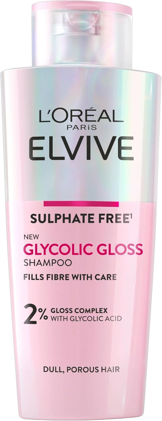 L'Oreal Paris Elvive Glycolic Gloss Shampoo, With Gloss Complex and Glycolic Acid