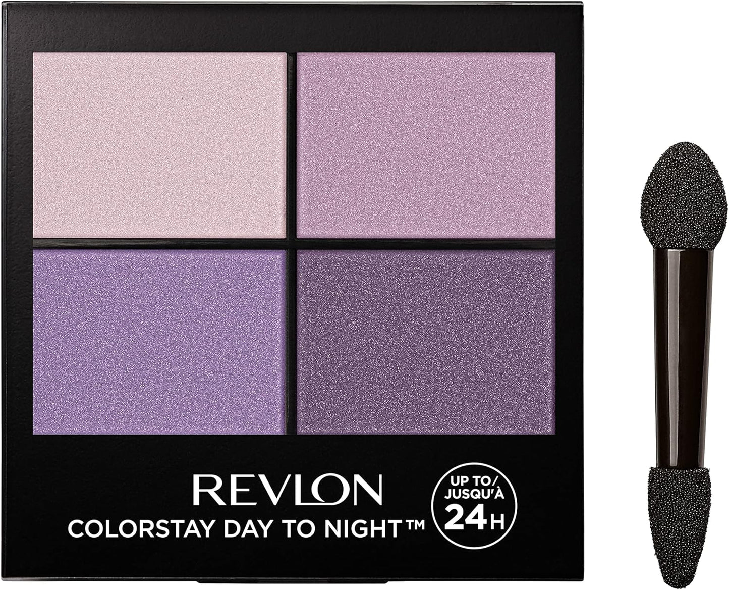 Revlon ColorStay 24 Hour Eyeshadow Quad with Dual-Ended Applicator Brush, Longwear
