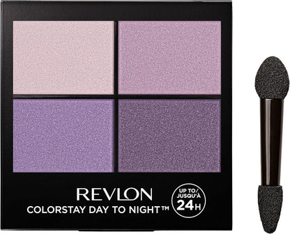 Revlon ColorStay 24 Hour Eyeshadow Quad with Dual-Ended Applicator Brush, Longwear