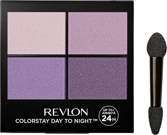 Revlon ColorStay 24 Hour Eyeshadow Quad with Dual-Ended Applicator Brush, Longwear